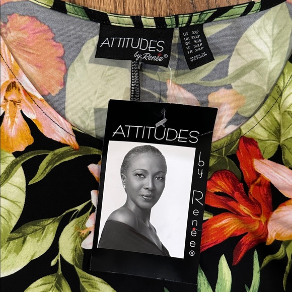 NWT- women’s ATTITUDES by Renee dress. Size 2XP - Picture 6 of 9